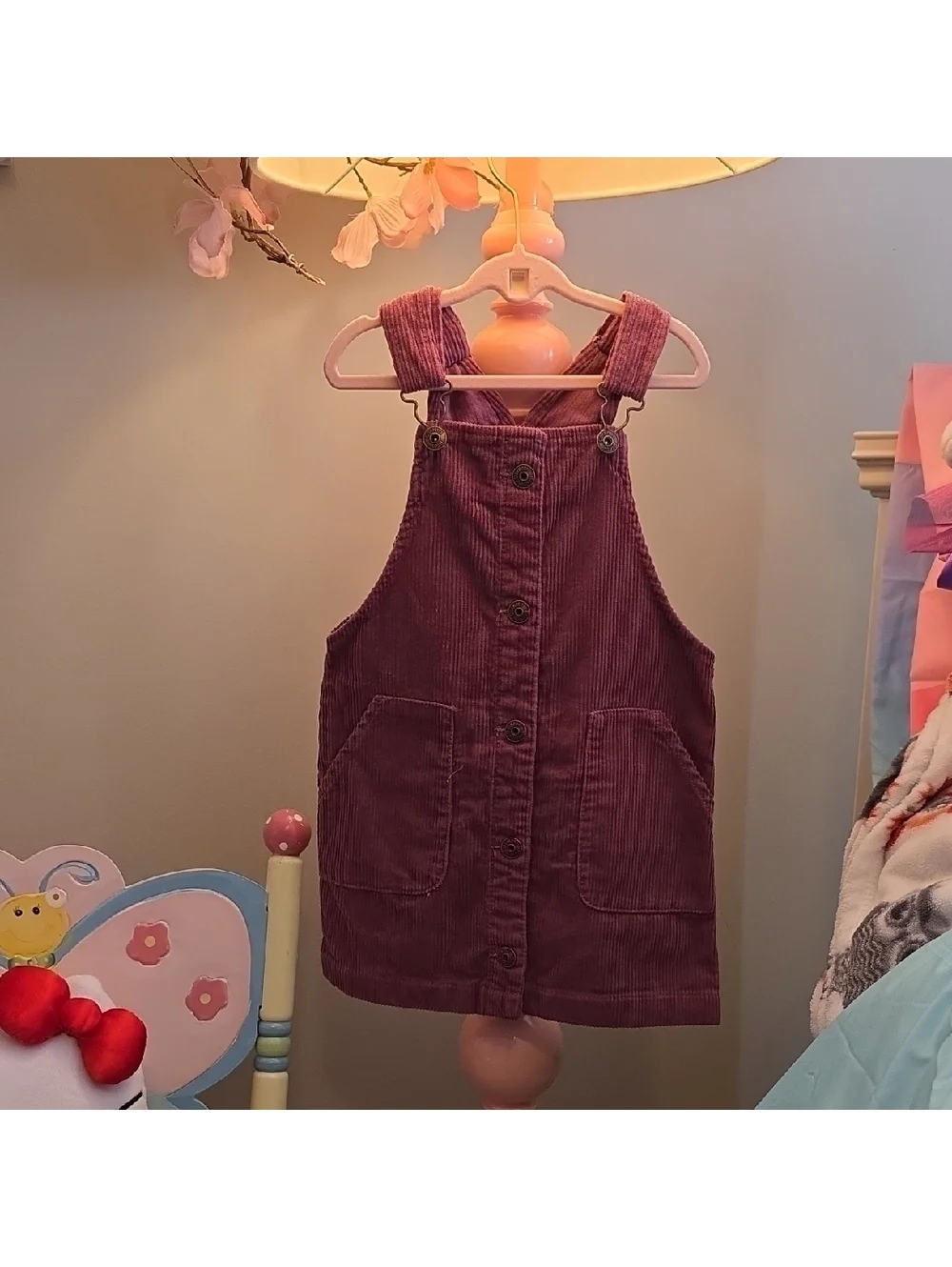 OshKosh B'gosh Kids Corduroy Overalls - Burgundy